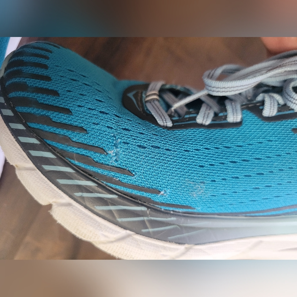 Hoka Women's Clifton 5 Cyan Dark Shadow Running Shoes Size 6.5 Athletic Sneakers - Picture 12 of 13